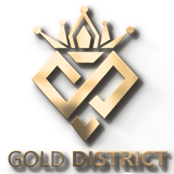 Gold District logo with a geometric design on a white background