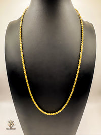 18k Gold Rope Link Chain (24 inches)